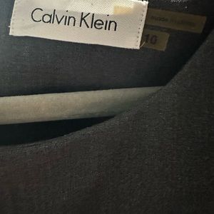 New: Calvin Klein Sleeveless Dress: Charcoal Gray